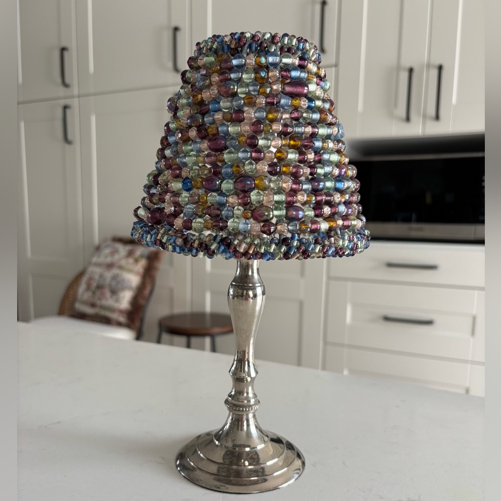 Multicolor Beaded Table candle holder